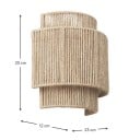 Lampada da Parete Retro in Rattan Intrecciato Stile Boho Paralume Cilindrico 25 x 12 x 23 cm Attacco E27 Colore Naturale per Soggiorno e Camera 3