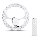 Lampada da soffitto LED 48 W Dimming continuo e cambio colore Telecomando Modulo circolare di diametro 25 cm Alluminio Per stanze da 15 a 20 m2 1