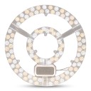 Lampada da soffitto LED 96 W Modulo circolare con diametro di 31 cm Base in alluminio Tre colori di luce Alimentazione 220 a 240 V Per stanze di 35 a 40 m2 2