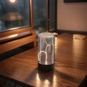 Lampada da tavolo 145 x 70 mm, 3 livelli di luminosità, ricarica USB-C, luce notturna e ambientale, lampada da tavolo moderna per camera da letto 5