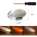 Lampada da tavolo LED in cristallo proiettiva 7,5 x 5 cm Forma ovale Design italiano 3 colori di luce Illuminazione decorativa Camera da letto Soggiorno 2