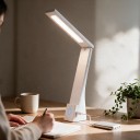 Lâmpada de mesa LED Dobrável Recarregável com ligação Interruptor táctil 8 x 5,3 x 27,5 cm 5 V ABS Branca Lâmpada para estudo e mesa de cabeceira 3