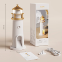 Lampada decorativa a forma di faro 24 x 7 cm Luce notturna con proiezione della luna Illuminazione LED con telecomando per decorazione domestica 2