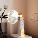 Lampada decorativa a forma di faro 24 x 7 cm Luce notturna con proiezione della luna Illuminazione LED con telecomando per decorazione domestica 3