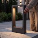 Lampada LED da Giardino 15 W COB Bianco Caldo 3000 K 30 cm Corpo in Alluminio Impermeabile DC 12 V Nera Luce da Colonna per Giardino e Paesaggio 2