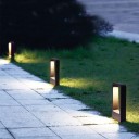 Lampada LED da Giardino 15 W COB Bianco Caldo 3000 K 30 cm Corpo in Alluminio Impermeabile DC 12 V Nera Luce da Colonna per Giardino e Paesaggio 3
