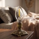 Lâmpada LED dimmable C7 E14 Forma de vela com filamento LED 0,5 W 220–240 V 63 x 23 mm Bulbo transparente Branco quente 2700 K Para lâmpadas e luminárias 6