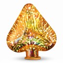 Lâmpada LED em forma de coração E27 Efeito de fogo de artifício 6 W 85–265 V 50/60 Hz 14 x 17,5 cm Vidro prateado Padrão multicolorido Para lâmpadas e candeeiros 1