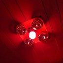 Lâmpada LED Exterior Vermelha E27 11,5 x 6 cm 20W Iluminação Decorativa Luz de Festa Lâmpada Económica Ângulo de Luz 270° Longa Duração 30 000 Horas 2