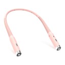 Lampada LED ricaricabile da collo con nucleo metallico flessibile 2 teste luminose 3 colori di luce 3 livelli di luminosità 800 mAh per leggere 6