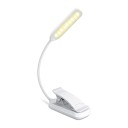 Lampada LED ricaricabile per libro con clip 9 LED Controllo touch 3 colori di luce Dimmabile Continuamente Batteria 600 mAh Braccio flessibile 2