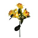 Lâmpada LED solar com flores de material sedoso, energia solar, ideal para jardim e pátio 18