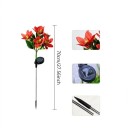 Lampada LED solare con fiori in materiale di seta, energia solare, ideale per giardino e cortile 6