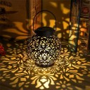 Lampada LED solare da esterno appesa 17,3 x 15 cm Lanterna vuota Luce proiettore Decorazione da giardino Lampada impermeabile per terrazza, balcone 2