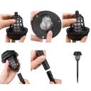 Lâmpada solar à prova de água contra mosquitos IP65 Luz LED roxa para exterior Jardim Rede eléctrica Ligação automática Camping Terraço Quintal 2