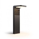 Lampada solare da giardino 1 pz Impermeabile 41,3 x 9 x 16,2 cm Con picchetto 16 cm LED ABS e PC Nera Luce bianca calda Per marciapiede e giardino 5