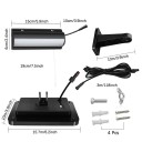 Lampada solare nera a sospensione con interruttore a corda 3m cavo Lampada interna ed esterna migliorata Accensione automatica Illuminazione per fienile stanza balcone 2