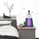 Lâmpada USB portátil para mosquitos com choque eléctrico 360° Baixo consumo Armadilha recarregável contra insectos Uso interior exterior Jardim Camping Tenda 3