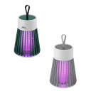 Lâmpada USB portátil para mosquitos com choque eléctrico 360° Baixo consumo Armadilha recarregável contra insectos Uso interior exterior Jardim Camping Tenda 5