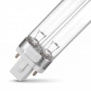 Lampada UVC 11 W 60 V Doppia tubazione 240 mm Vetro trasparente e attacco bianco con due pin Studente bianco 5500–7000 K Per apparecchi con attacco 3