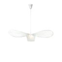 Lampadario moderno diagonale con luce bianca fredda, lampada da soffitto di design, base metallica, strisce colorate in poliuretano, attacco E27, compatibile LED, 140 cm 2