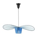 Lampadario moderno diagonale Design Lampada da soffitto Base in metallo Strisce colorate in poliuretano Attacco E27 compatibile con LED Luce bianca calda 140 cm. 5