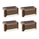 Lampade LED solari per scale 7,8x4,7x2,8 cm Luce impermeabile 4 pz Illuminazione notturna esterna per ringhiere giardini terrazze Decorazioni cortili 2