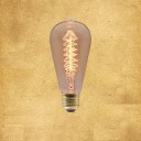 Lampadina decorativa con albero di Natale 1