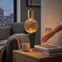 Lampadina LED 3D Edison G95 E27 Effetto fuochi d'artificio 130 x 95 mm 220 V 50/60 Hz Vetro argentato Motivo multicolore Per lampade e apparecchi di illuminazione 5