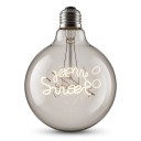 Lampadina LED a spirale G125 E27 Scritta Sweet 4 W 220 V 12,5 x 17,5 cm Copertura in vetro e base in alluminio Luce bianca calda Per lampade e apparecchi di illuminazione 1