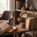 Lampadina LED a spirale G125 E27 Scritta Sweet 4 W 220 V 12,5 x 17,5 cm Copertura in vetro e base in alluminio Luce bianca calda Per lampade e apparecchi di illuminazione 5