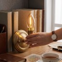 Lampadina LED dimmerabile C7G E14 Forma di candela con filamento LED 0,5 W 220–240 V 63 x 23 mm Vetro ambra Luce bianca calda 2200 K Per lampade e apparecchi di illuminazione 5