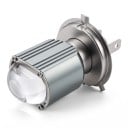 Lampadina LED H4 per moto Corpo in alluminio e chip CSP Colore bianco Lente trasparente con mascherina Senza ventilatore Per fari di motocicli e scooter 3