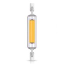 Lampadina LED tubolare R7S 78 mm Attacco bilaterale 15 W 220 V Striscia COB in tubo trasparente Luce calda 2700 K Per riflettori e apparecchi di illuminazione 1