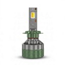 Lampadine LED H7 per fari con controllo Bluetooth tramite app, 3000–8000 K, chip CSP, alluminio, ventilatore, verde-grigio, per auto 12/24 V 1