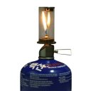Lámpara de gas para turistas 39 x 34 x 103 mm 6 horas Butano Aleación de aluminio Aleación de cobre Vidrio y acero inoxidable resistente a altas 4
