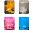 Lámpara de llama de cristal giratoria dinámica, 16 colores, lámpara LED decorativa, luz ambiental para dormitorio y sala de estar 3