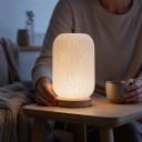 Lámpara de mesa LED Estilo Nórdico Blanca 3 colores de luz Controlador en el cable Alimentación USB 2,2 x 20,4 x 10 cm Lámpara de noche 4