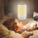 Lámpara de noche táctil con despertador y simulación del amanecer 256 colores RGB 5 sonidos naturales 3 niveles de brillo Alarma programada 15 cm 3