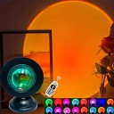 Lámpara de puesta de sol, 16 colores, proyector de puesta de sol, lámpara LED, iluminación decorativa, dormitorio, sala de estar, fotografía, ambiente 4