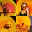 Lámpara de puesta de sol, 16 colores, proyector de puesta de sol, lámpara LED, iluminación decorativa, dormitorio, sala de estar, fotografía, ambiente 5