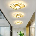Lámpara de techo LED con 3 colores de luz 32 W Lámpara de araña moderna regulable en forma de dos cuadrados Lámpara de araña minimalista con cambio de temperatura de color 27 x 22 x 6 cm 2