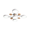 Lámpara de techo LED con 5 bombillas chip Luz blanca cálida 40W Lámpara de araña moderna Iluminación 3600 lm Luz interior 14x79 cm Cobertura 10-15 m² 1