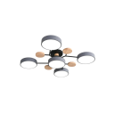 Lámpara de techo LED con 5 bombillas chip Luz blanca cálida 40W Lámpara de araña moderna Iluminación 3600 lm Luz interior 14x79 cm Cobertura 10-15 m² 2