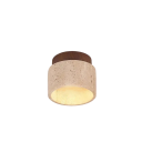 Lámpara de techo LED de travertino 10x12 cm piedra y madera luz blanca cálida iluminación moderna para interiores, pasillos y dormitorios 2