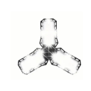 Lámpara de techo LED plegable para garaje 45W E27 Luminarias ajustables con 3 paneles Super brillante iluminación taller blanca cálida 1