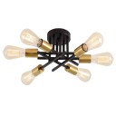 Lámpara de techo moderna para seis bombillas E27 Lámpara de techo semiempotrada Lámpara de techo de metal Lámpara minimalista 54 x 13 cm 2