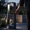 Lámpara LED de jardín en columna 15 W COB Blanca neutra 4500 K 60 cm Estructura de aluminio DC 12 V Negra Impermeable para jardín y césped en la villa 4