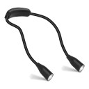 Lámpara LED recargable para el cuello con brazos flexibles 3 colores de luz 9 niveles de brillo Micro USB Para leer, tejer y manualidades 1