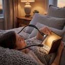 Lámpara LED recargable para el cuello con brazos flexibles 3 colores de luz 9 niveles de brillo Micro USB Para leer, tejer y manualidades 3